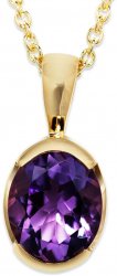 Unique Silver and Gold Plated Necklace with Large Amethyst Pendant