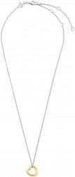 Silver and Gold Plated Heart Necklace 34022SY