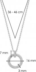 TI SENTO Silver Bobble Circle Necklace 3999ZI