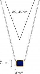 TI SENTO Silver Blue Zirconia Necklace 3998BY