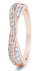 Aurora 9ct Rose Gold  Diamond Set Wedding Ring