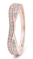 Rigel 18ct Rose Gold  4.6mm Diamond Set Wedding Ring