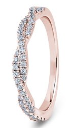 Astra 9ct Rose Gold  Diamond Set Wedding Ring