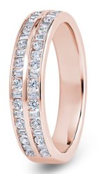 Vega 18ct Rose Gold  Diamond Set Wedding Ring