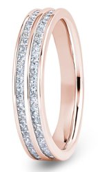 Lyra 9ct Rose Gold  Diamond Set Wedding Ring