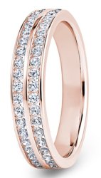 Nova 9ct Rose Gold  Diamond Set Wedding Ring
