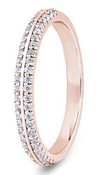 Callisto 9ct Rose Gold  Diamond Set Wedding Ring