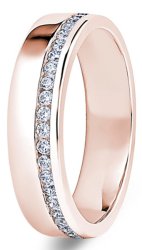 Andromeda 9ct Rose Gold  0.12ct Diamond Set Wedding Ring