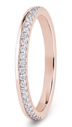 Ophelia 9ct Rose Gold  Diamond Set Wedding Ring