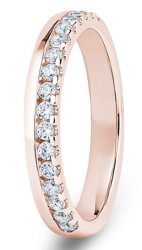Ophelia 18ct Rose Gold  Diamond Set Wedding Ring