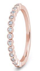 Phoebe 18ct Rose Gold  Diamond Set Wedding Ring