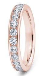 Altair 18ct Rose Gold  3.7mm Diamond Set Wedding Ring