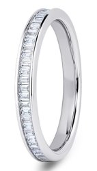 Luna 9ct White Gold  Diamond Set Wedding Ring