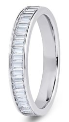 Luna 9ct White Gold  3.7mm Diamond Set Wedding Ring