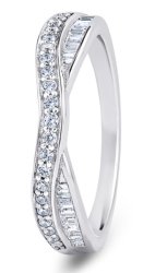 Aurora Palladium  4.6mm Diamond Set Wedding Ring