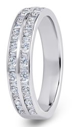 Vega 18ct White Gold  4mm Diamond Set Wedding Ring