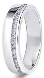 Andromeda Platinum  0.12ct Diamond Set Wedding Ring