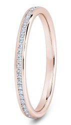 Capella 9ct Rose Gold  Diamond Set Wedding Ring