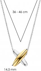 TI SENTO Gold and Silver Kiss Necklace 34003SY