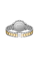 Boss Women's Novia Gold Toned Metallic Dial With Index, Two Toned Link Bracelet Watch