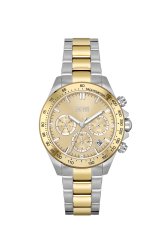 Boss Women's Novia Gold Toned Metallic Dial With Index, Two Toned Link Bracelet Watch