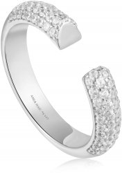 Ania Haie Silver Pave Adjustable Ring
