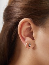 Ania Haie Gold Triangle Black/White Cubic Zirconia Studs