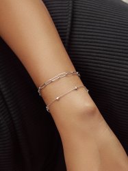 Ania Haie Silver Stars Station Cubic Zirconia Bracelet