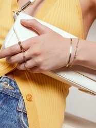 Ania Haie Gold Cross Station Cubic Zirconia Bracelet