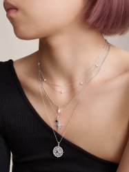 Ania Haie Silver Stars Station Cubic Zirconia Necklace