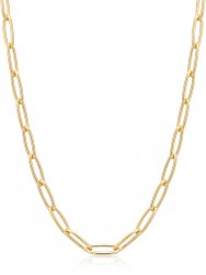 Ania Haie Gold Paperclip Chunky Chain Necklace