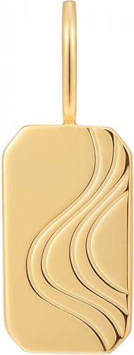 Ania Haie Gold Wave Tag Charm