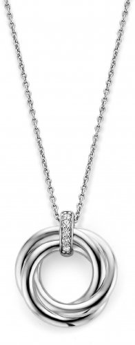 TI SENTO Silver Twisted Circle Necklace 3972ZI