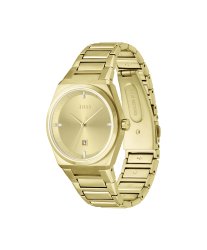 Boss Women's Steer Gold Ionic Plated Stainless Steel Link Bracelet, Gold Toned Metallic Dial Watch