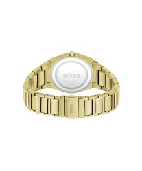 Boss Women's Steer Gold Ionic Plated Stainless Steel Link Bracelet, Gold Toned Metallic Dial Watch