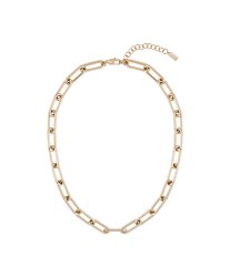Boss Women's Tessa Rose Coloured Chunky Paper Link Necklace With Boss Logo