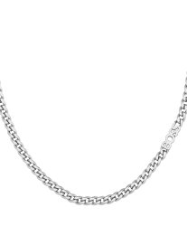 Boss Women's Kassy For Her Silver Coloured Curb Link Boss Logo Necklace