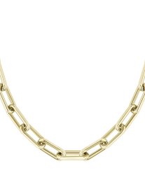 Boss Women's Halia Gold Colour Chunky Paper Link Necklace