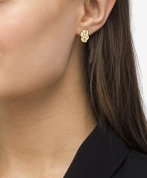 Boss Women's Ycon Gold Coloured Boss Studs