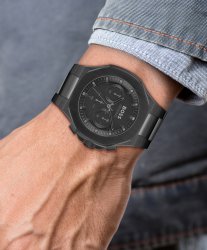Men's Boss Taper Collection Black Ionic Stainless Steel Chronograph Watch With Black Dial And Index