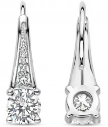 Silver Cubic Zirconia Drop Earings 7948ZI