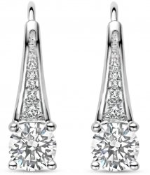 Silver Cubic Zirconia Drop Earings 7948ZI