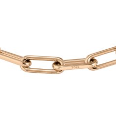 Boss Women's Tessa Rose Coloured Chunky Paper Link Bracelet With Boss Logo