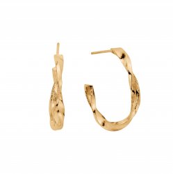 Chlobo Gold Sun Twisted Hoops