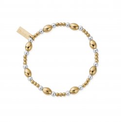 Chlobo Gold And Silver Cute Oval Bracelet