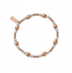 Chlobo Rose And Silver Cute Oval Bracelet