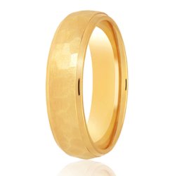 Soleil 9ct Yellow Gold Light Court Diamond Cut Wedding Ring