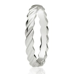 Enzo Platinum Light Court Diamond Cut Wedding Ring