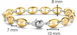 TI SENTO Gold and Silver Coffee Bean Bracelet 2981SY