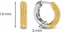 TI SENTO Gold Slim Bobble Hoop Earrings 7894SY